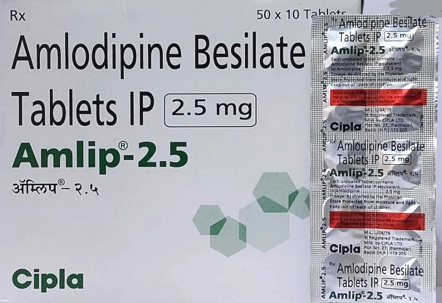 AMLIP 2.5 TABLETS (AMLODIPINE 2.5MG)