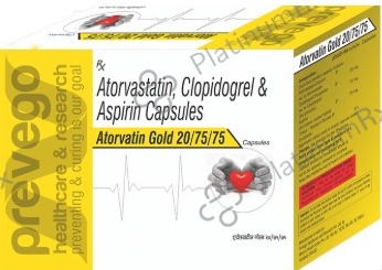 ATORVATIN GOLD 20/75/75 CAPSULES (ATORVASTATIN 20MG+ASPIRIN 75MG+CLOPIDOGREL 75MG)