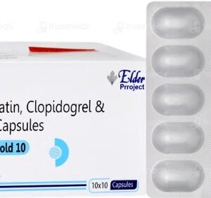 CLOPIZEN GOLD 10 CAPSULES (ATORVASTATIN 10MG+ASPIRIN 75MG+CLOPIDROGEL 75MG)