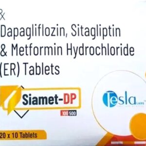 SIAMET DP 5/50/500MG (ER) TABLETS (DAPAGLIFLOZIN 5MG+SITAGLIPTIN 50MG+METFORMIN 500MG (ER) TABLETS)