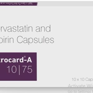 ATROCARD - A 10/75MG CAPS (ATORVASTATIN 10MG+ASPIRIN 75MG)
