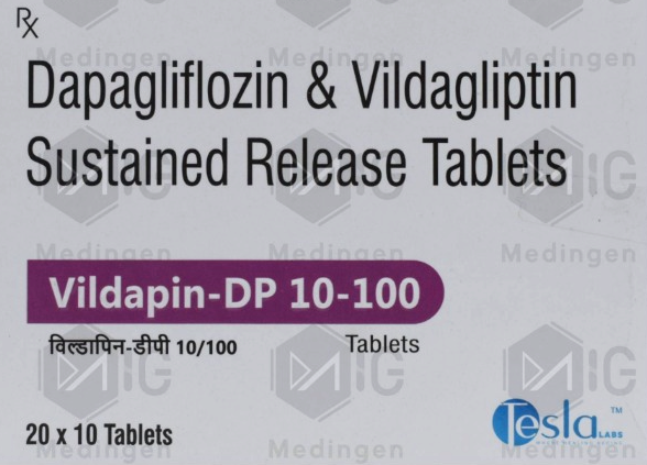 VILDAPIN-DP 10/100 TABLET (VILDAGLIPTIN 100MG (SR)+DAPAGLIFLOZIN 10MG)