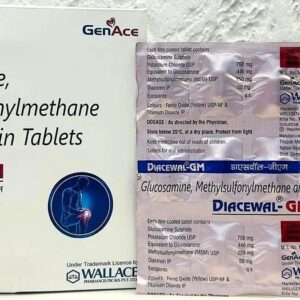 DIACEWAL-GM TAB (GLUCOSAMINE SULPHATE POTASSIUM CHLORIDE 750MG+METHYLSULFONYLMETHANE 250MG+DIACEREIN 50MG TABLETS)