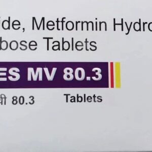 GLITES MV 80/0.3/500 TAB (GLICLAZIDE 80MG+VOGLIBOSE 0.3MG+METFORMIN HCL 500MG (SR) TABLETS)
