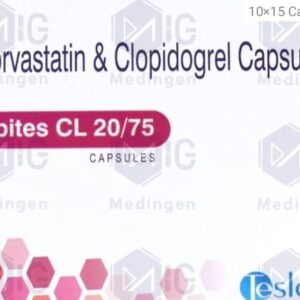 LIPITES CL 20/75 CAPSULES (ATORVASTATIN 20MG+CLOPIDROGEL 75MG)