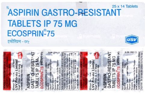 ECOSPRIN-75 TABLET (ASPIRIN GASTRO-RESISTANT 75MG)