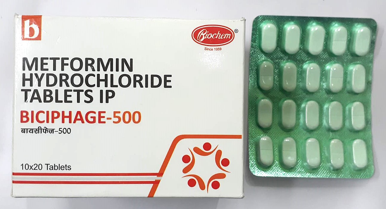 BICIPHAGE-500 TABLETS (METFORMIN HYDROCHLORIDE 500MG)