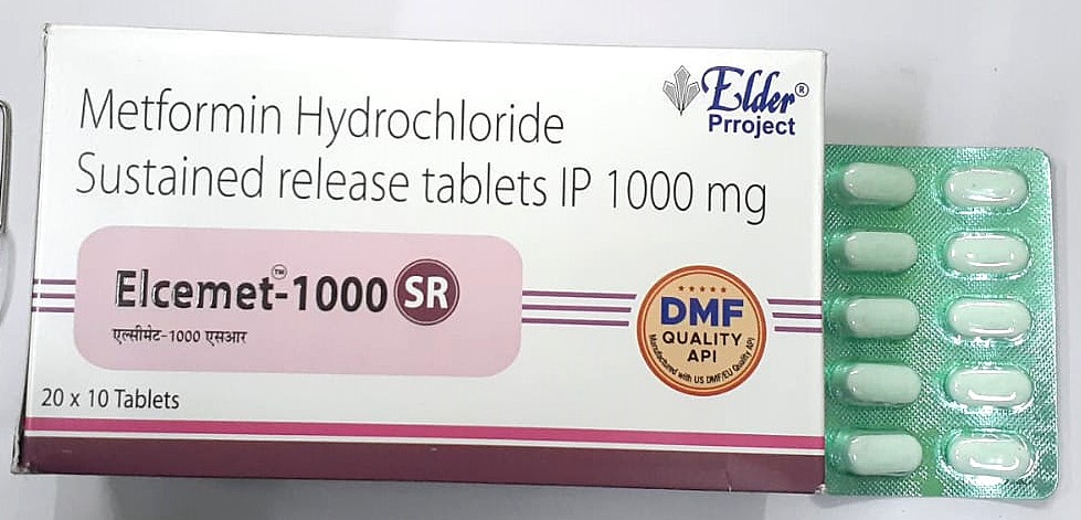 ELCEMET 1000 SR TABLETS (METFORMIN HYDROCHLORIDE 1000MG SR)